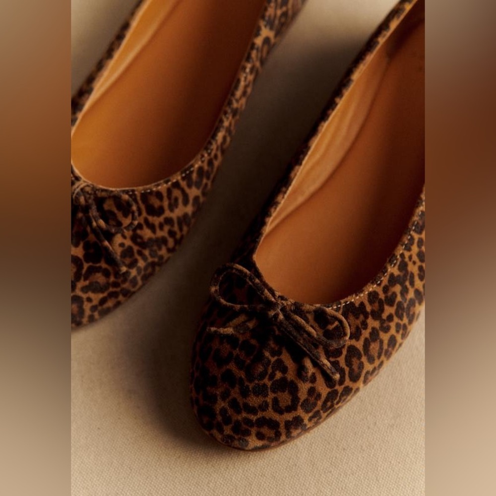 Sézane Agathe Low Ballerinas in Leopard FR 36 / US 5 - Picture 4 of 12